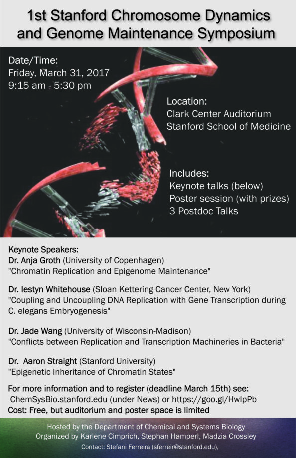 1st Stanford Chromosome Dynamics and Genome Maintenance Symposium